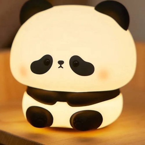 چراغ خواب سیلیکونی پاندای نشسته مدل silicone lamp k_1159 - 4
